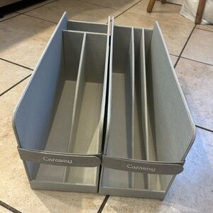 CARAWAY Bakeware Storage Bin Holder 2pc Organizer Set for Baking Pans Sheets